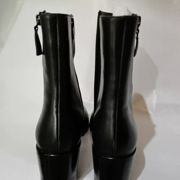 Vaneli Holand Black Leather Booties Zipper Boots Vaneli Waterproof Womens 10.5 M - Picture 5 of 10